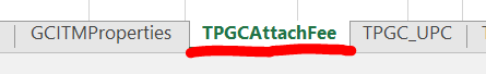 TPGCAttachFee tab highlighted in the workbook.